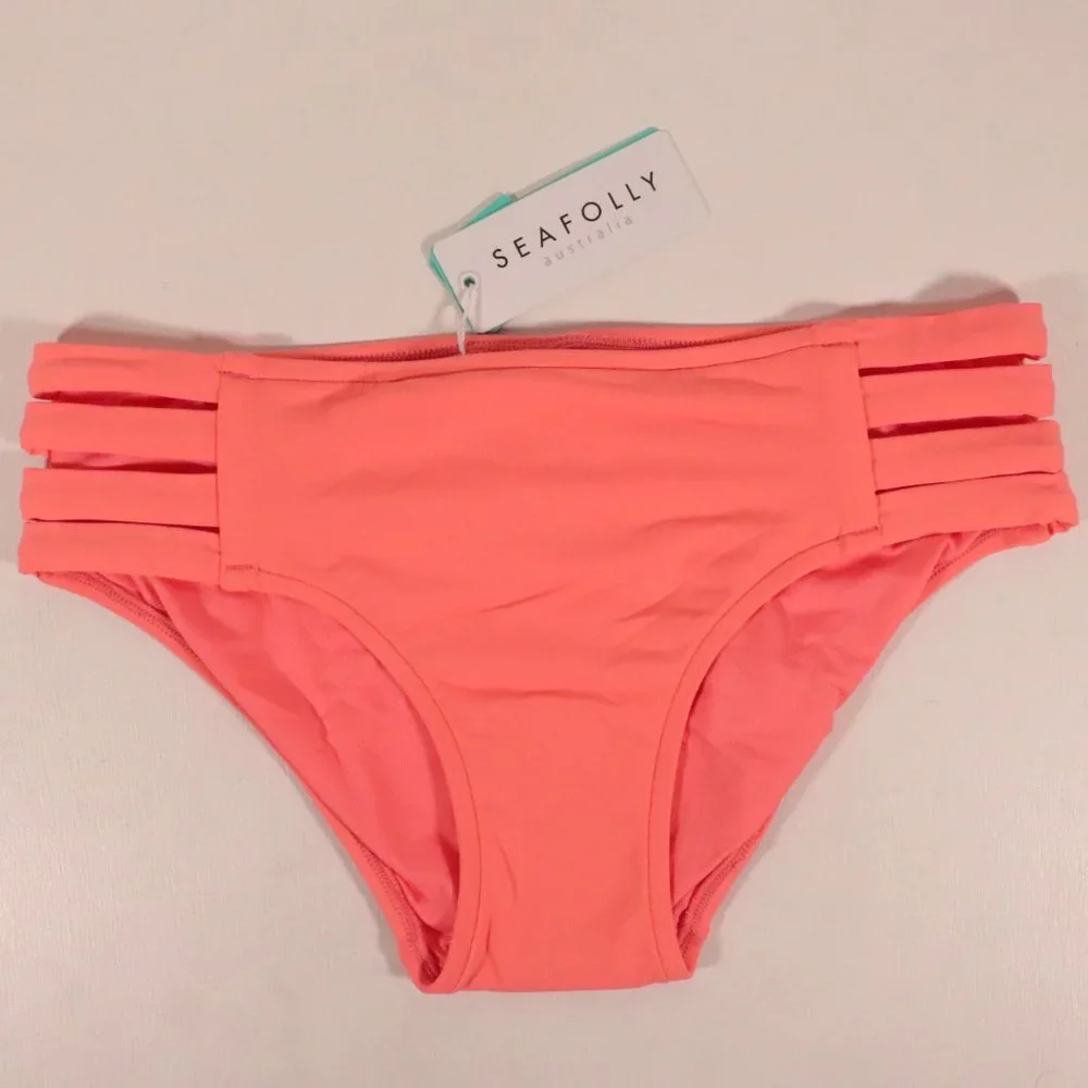 NWT Seafolly Active Multi Strap Hipster in Peach - Picture 7 of 14